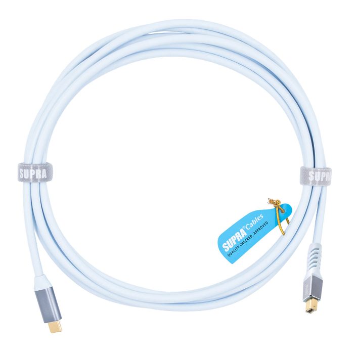 Supra Cables USB 2.0 C-B Blue 3,0m --- 1