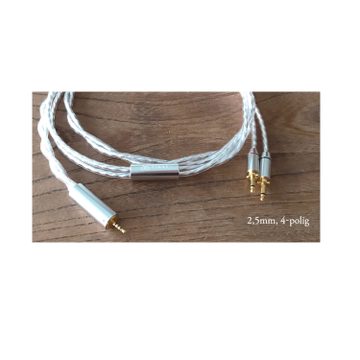 Final Audio Design 3,0 m versilbertes Kabel 2,5mm Klinke 4-polig